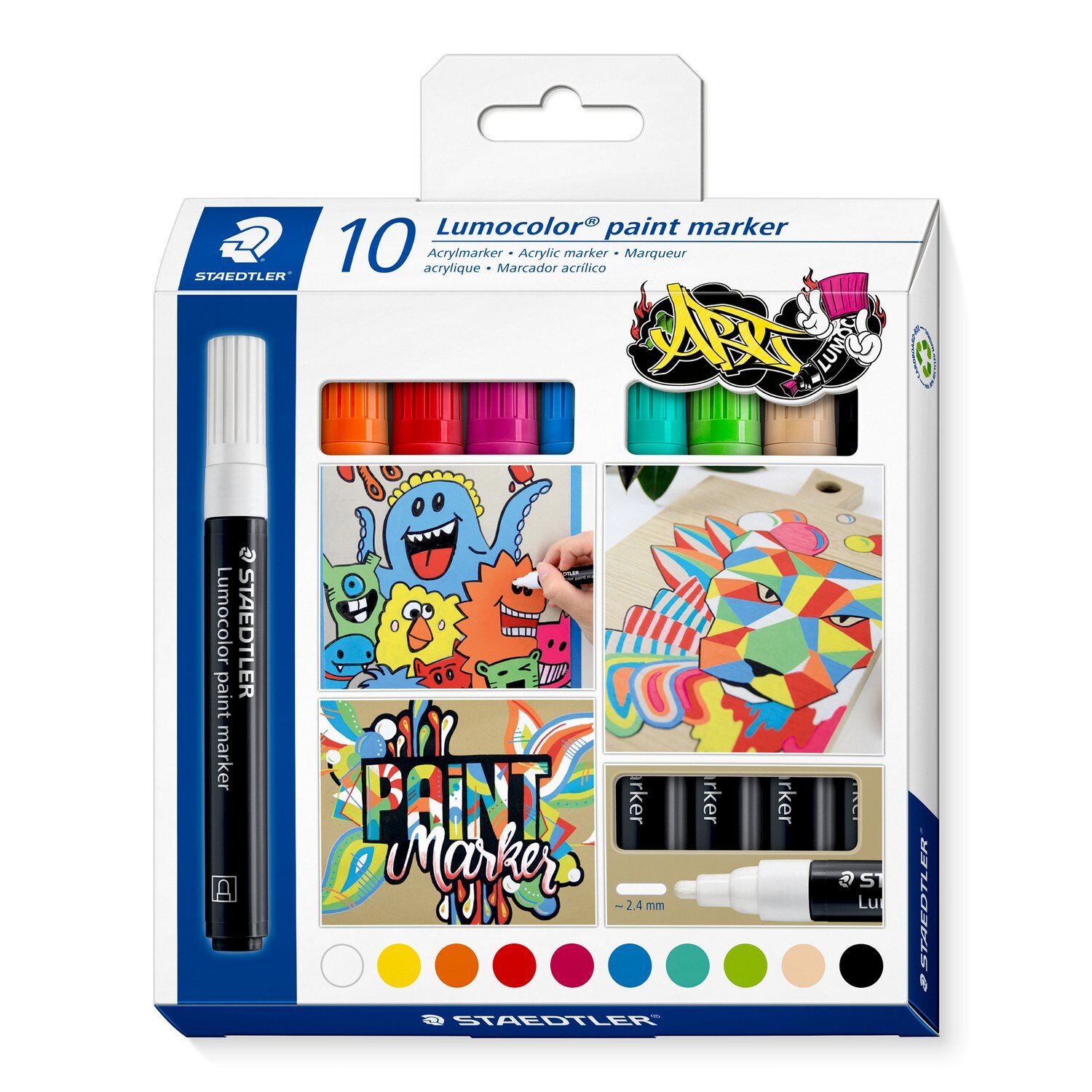 Staedtler Acrylmarker Lumocolor, 10 St�ck sortiert