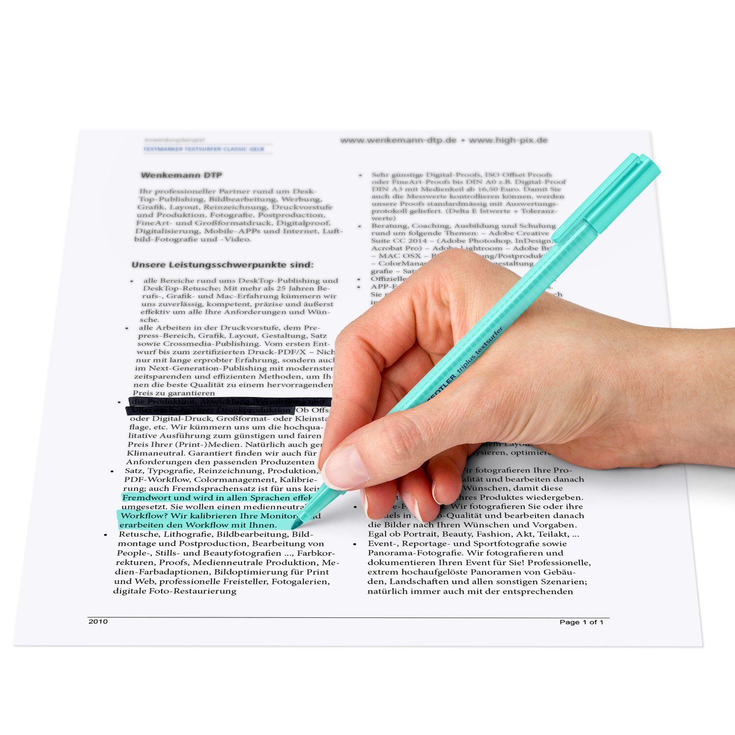 Staedtler Textmarker, triplus textsurfer 1-4mm, 10er Box Bild 4