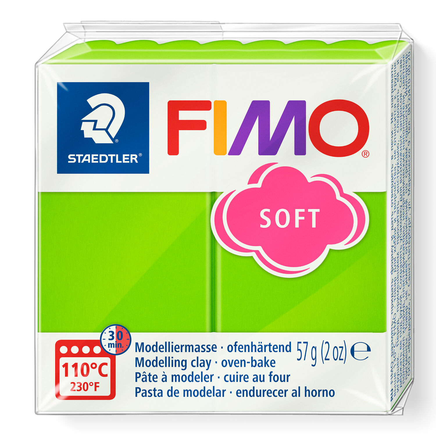 Fimo Soft Basisfarben 57g, Apfelgr�n