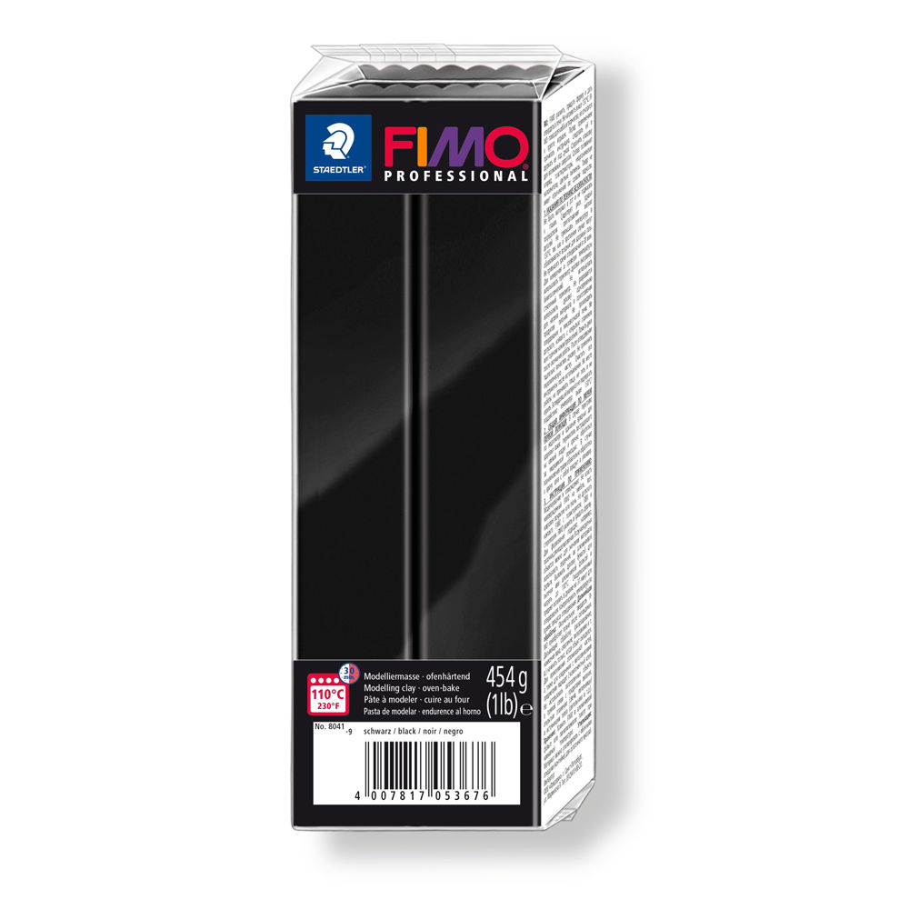 Fimo Professional Gro�block, 454g, Schwarz