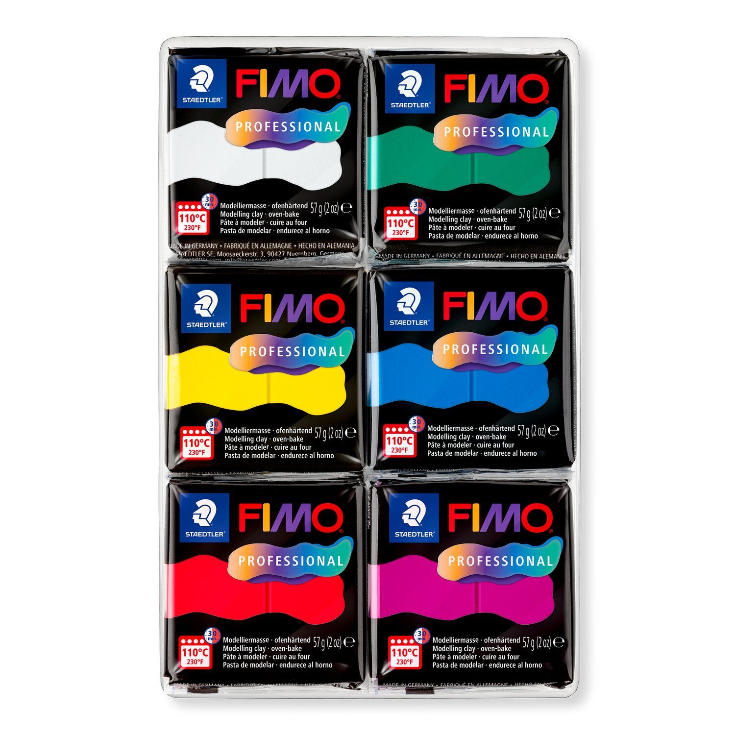 Staedtler Fimo professional Set, True Colours, 6 Bl�cke sortiert Bild 2