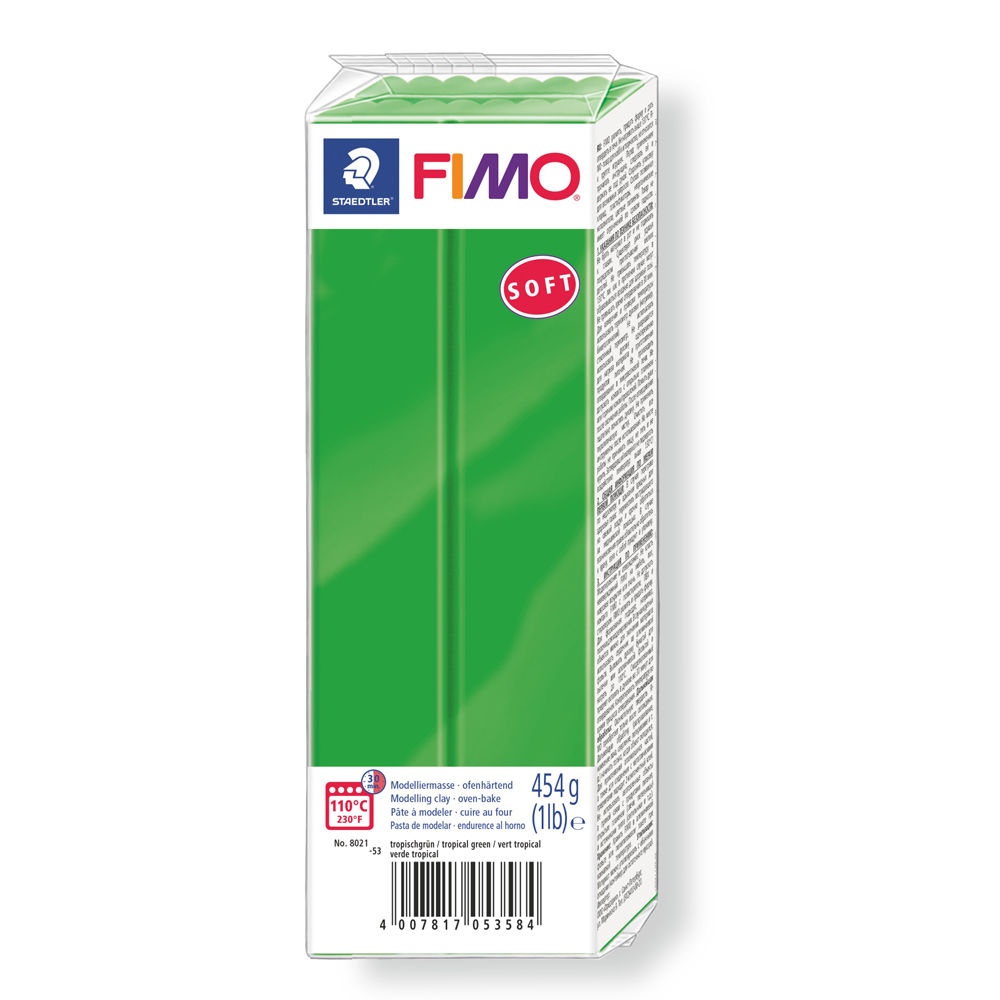 Fimo Soft Gro�block, 454g, Tropischgr�n