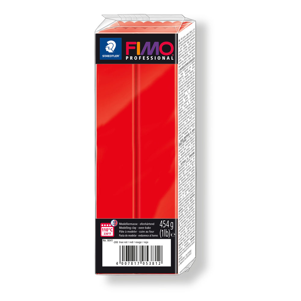 Fimo Professional Gro�block, 454g, Reinrot