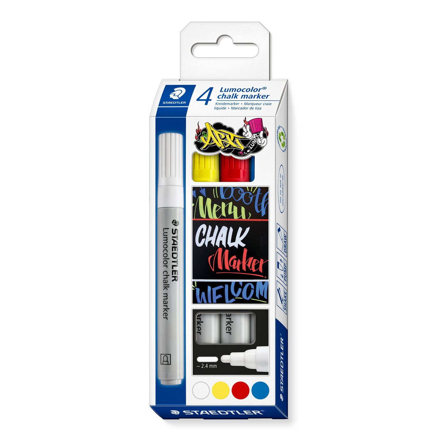 Staedtler Kreidemarker Lumocolor, 4 St�ck sortiert