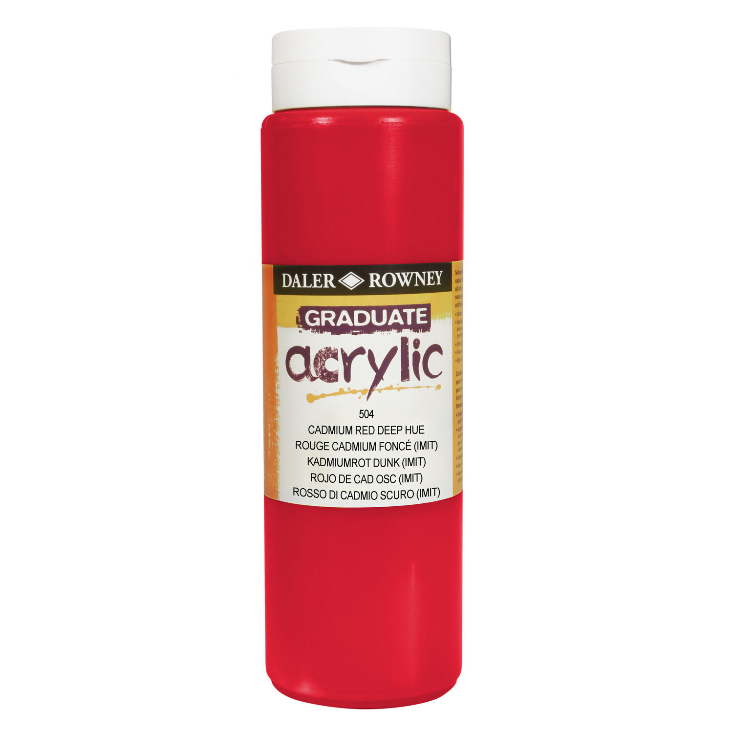 NEU GRADUATE Acrylfarbe 500 ml, Kadmiumrot dunkel (imit.)