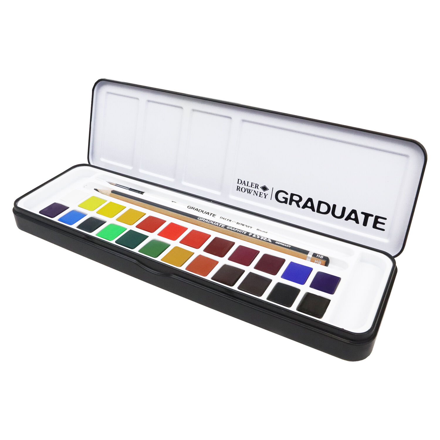 NEU GRADUATE Aquarell Metallkasten mit 24 x 1/2 N�pfchen Bild 3