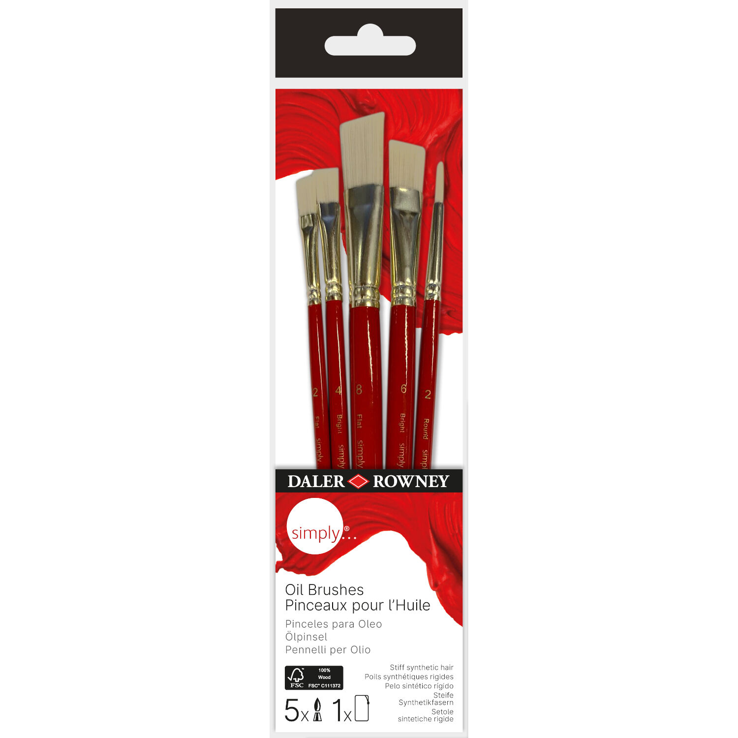 NEU Simply �lmalpinsel Set mit 5 Pinseln