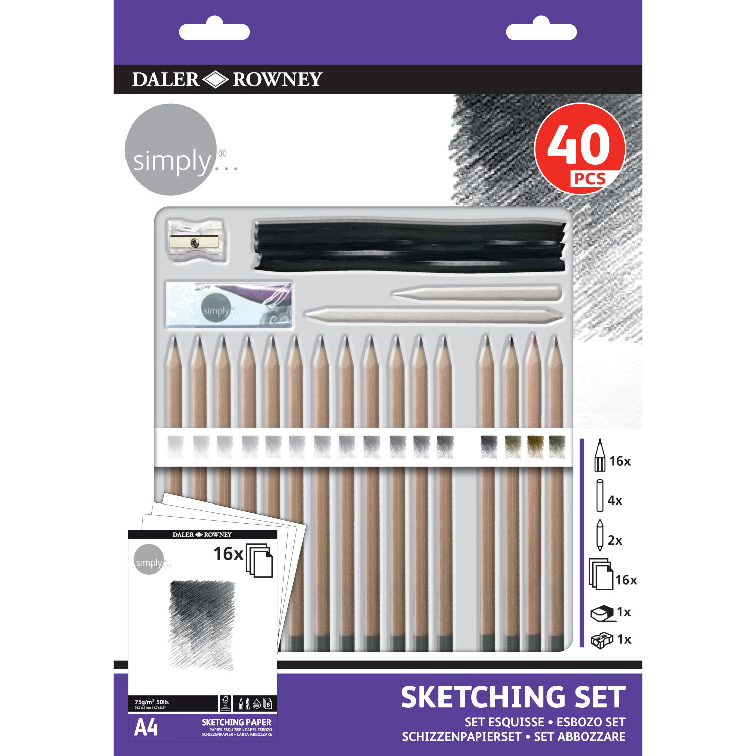 NEU Simply Skizzenset 40tlg