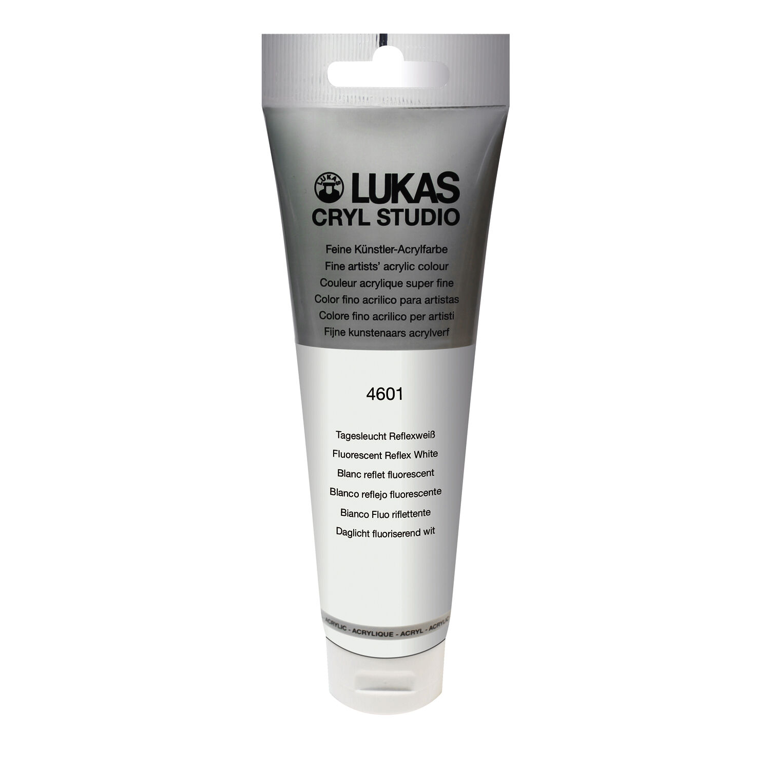 NEU LUKAS CRYL STUDIO / Acrylfarbe, Tagesleuchtfarbe 125 ml, Reflexwei�