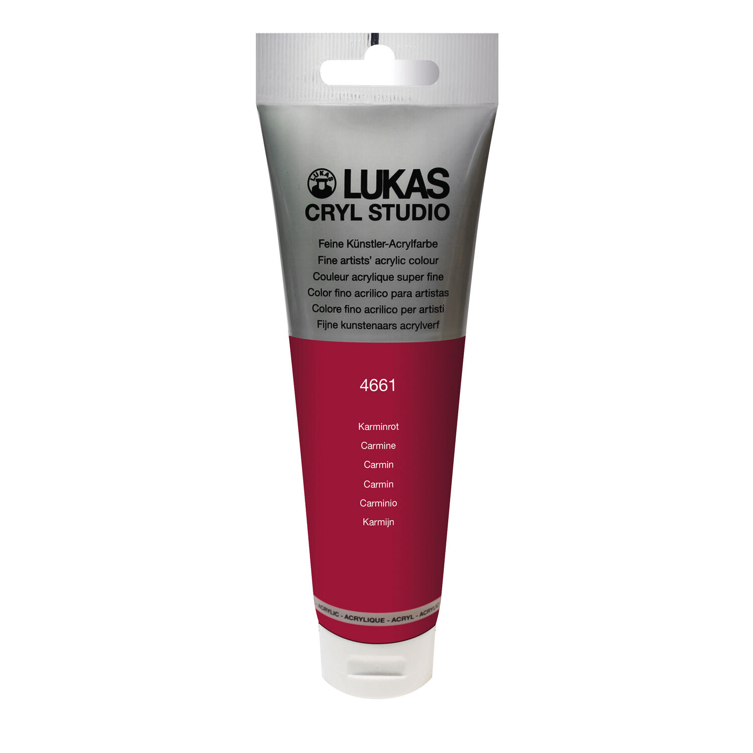 NEU LUKAS CRYL STUDIO / Acrylfarbe, 125 ml, Karminrot