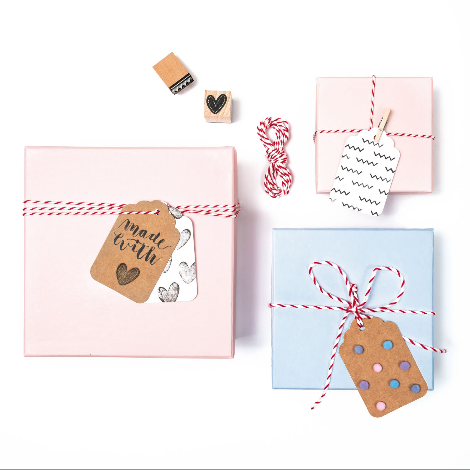 SALE Geschenkanh�nger lang, natur & wei�, 12 Stck. Bild 2