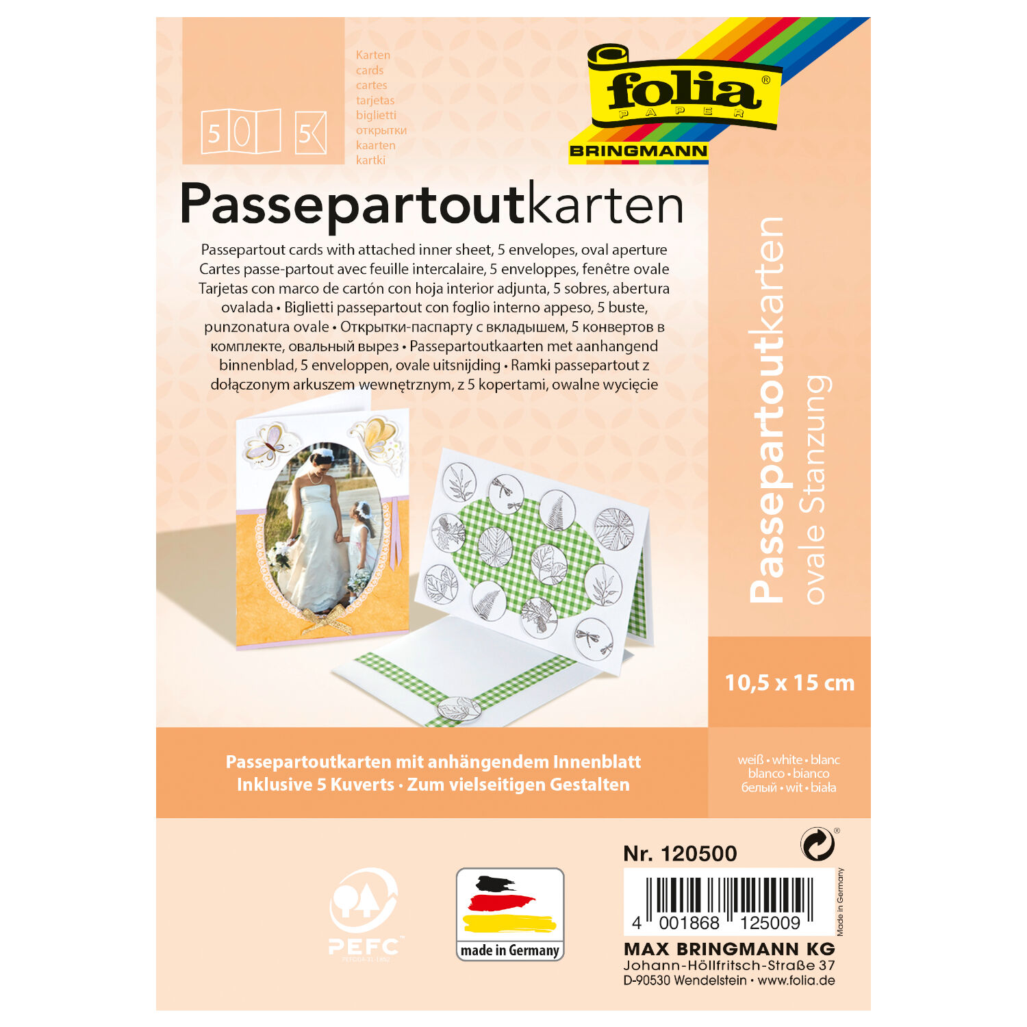 Passepartoutkarten & Umschl�ge Oval Wei� Bild 2