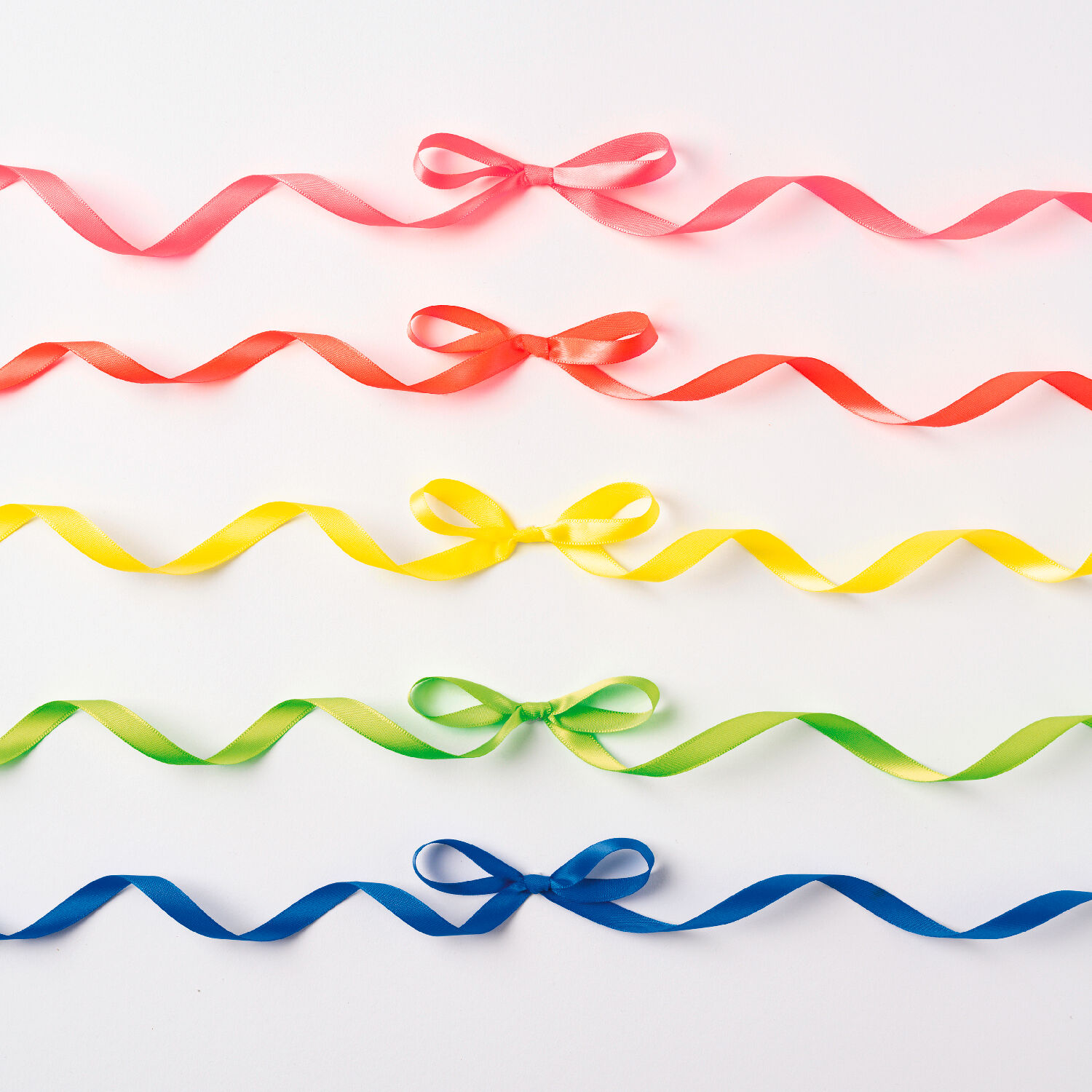 Satinb�nder-Mix Neon, 5 Farben, 10mm x 4 Meter Bild 2