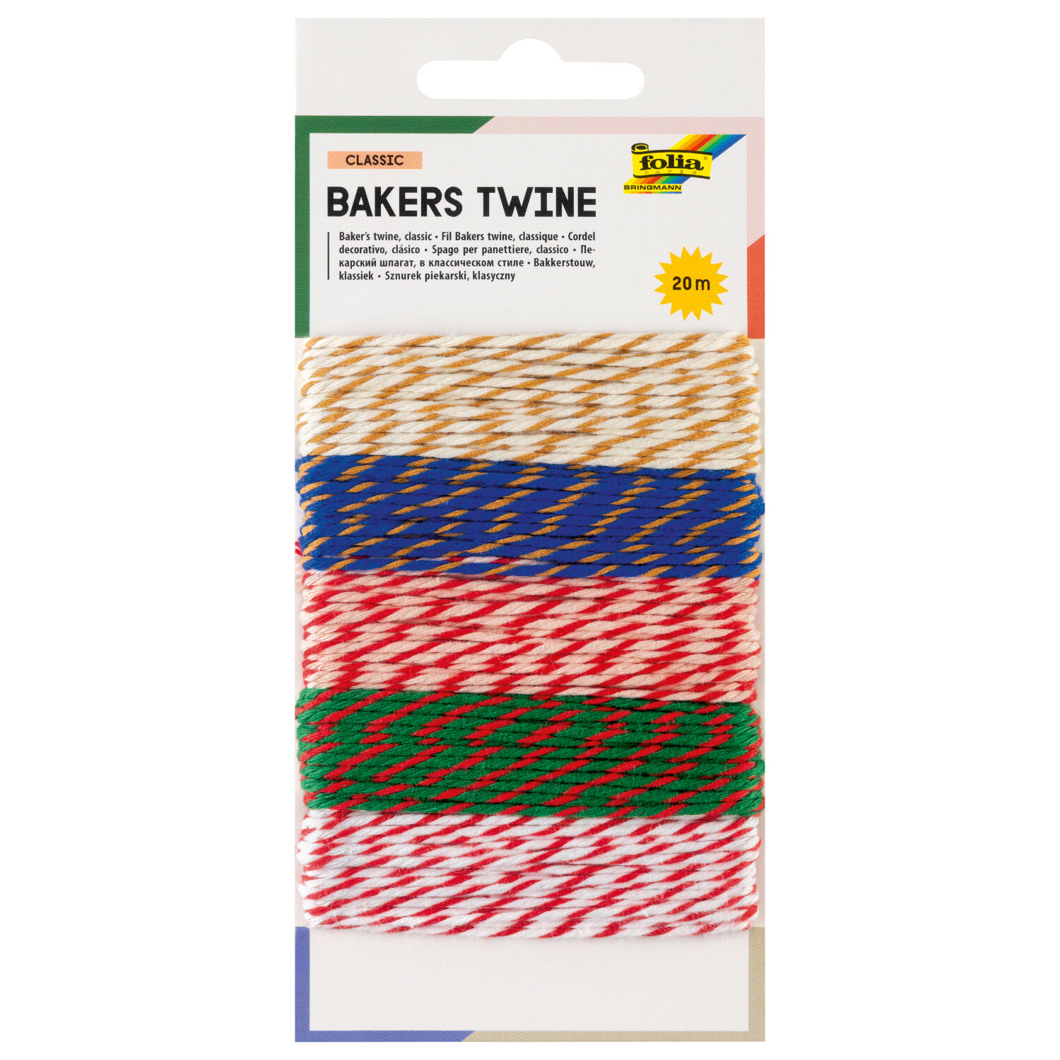 Dekokordel Classic, 5 Farben � 4 Meter