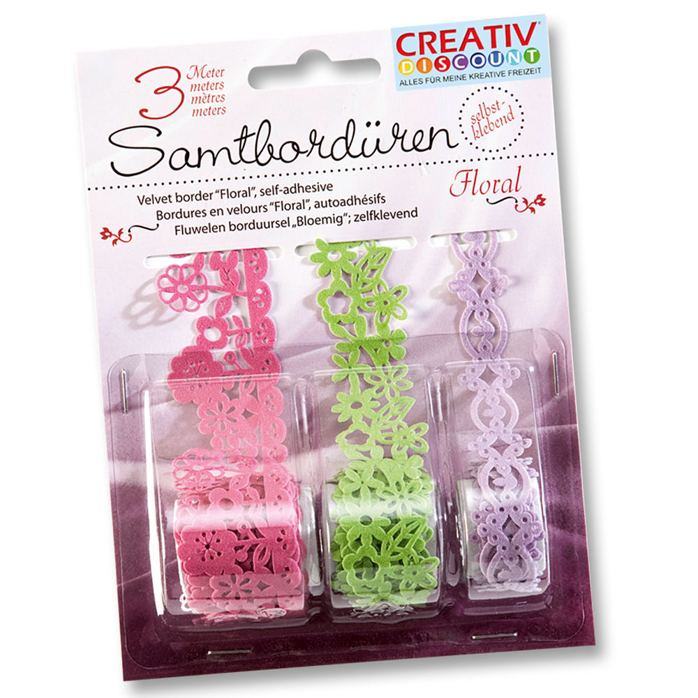 SALE Samtbord�ren-Set, Floral