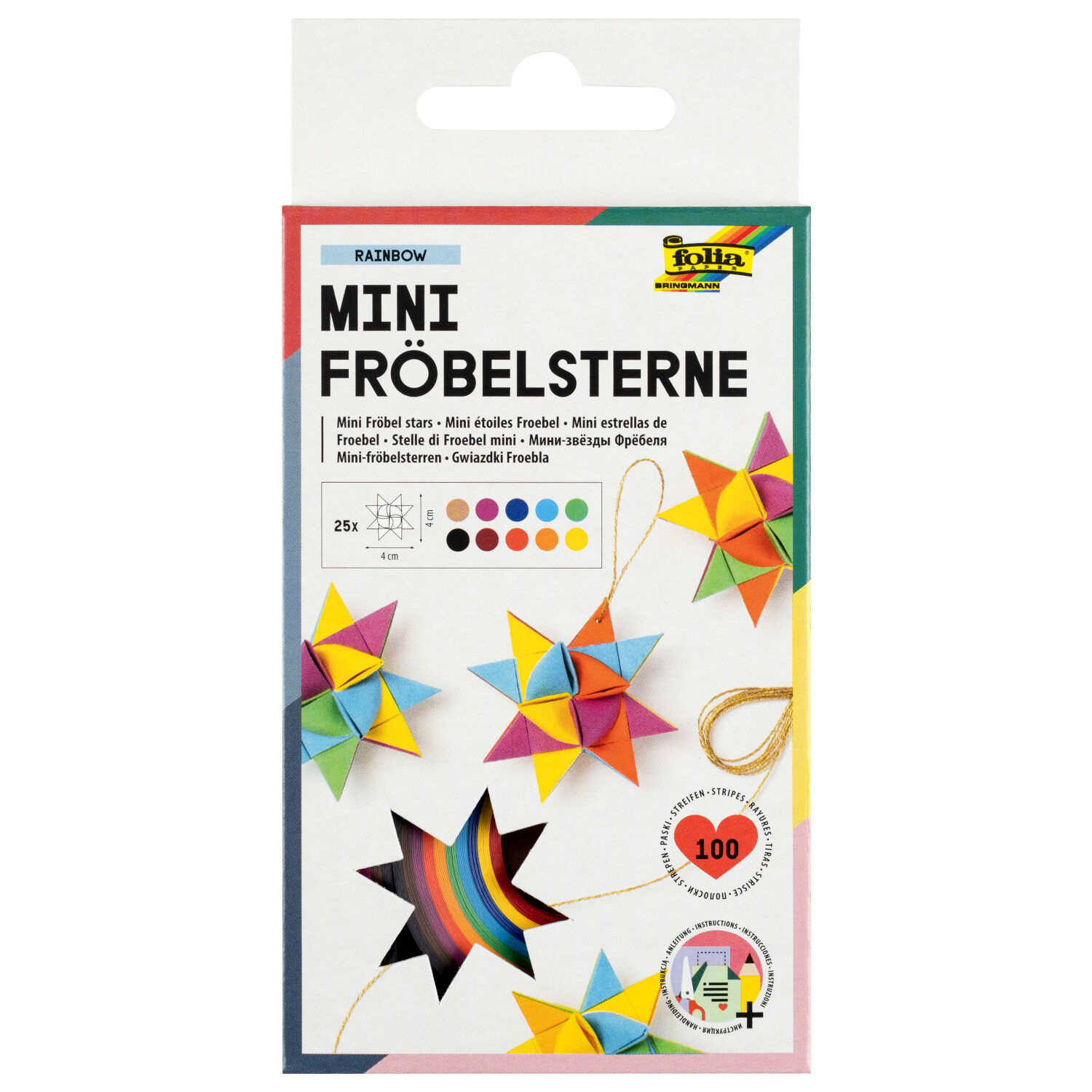 Papierstreifen Fr�belsterne Ganzjahresfarben 100St
