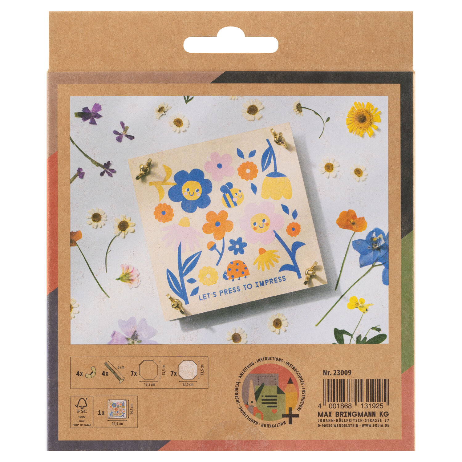 NEU Bl�tenpresse / Blumenpresse, 14,5 x 14,5cm Bild 2