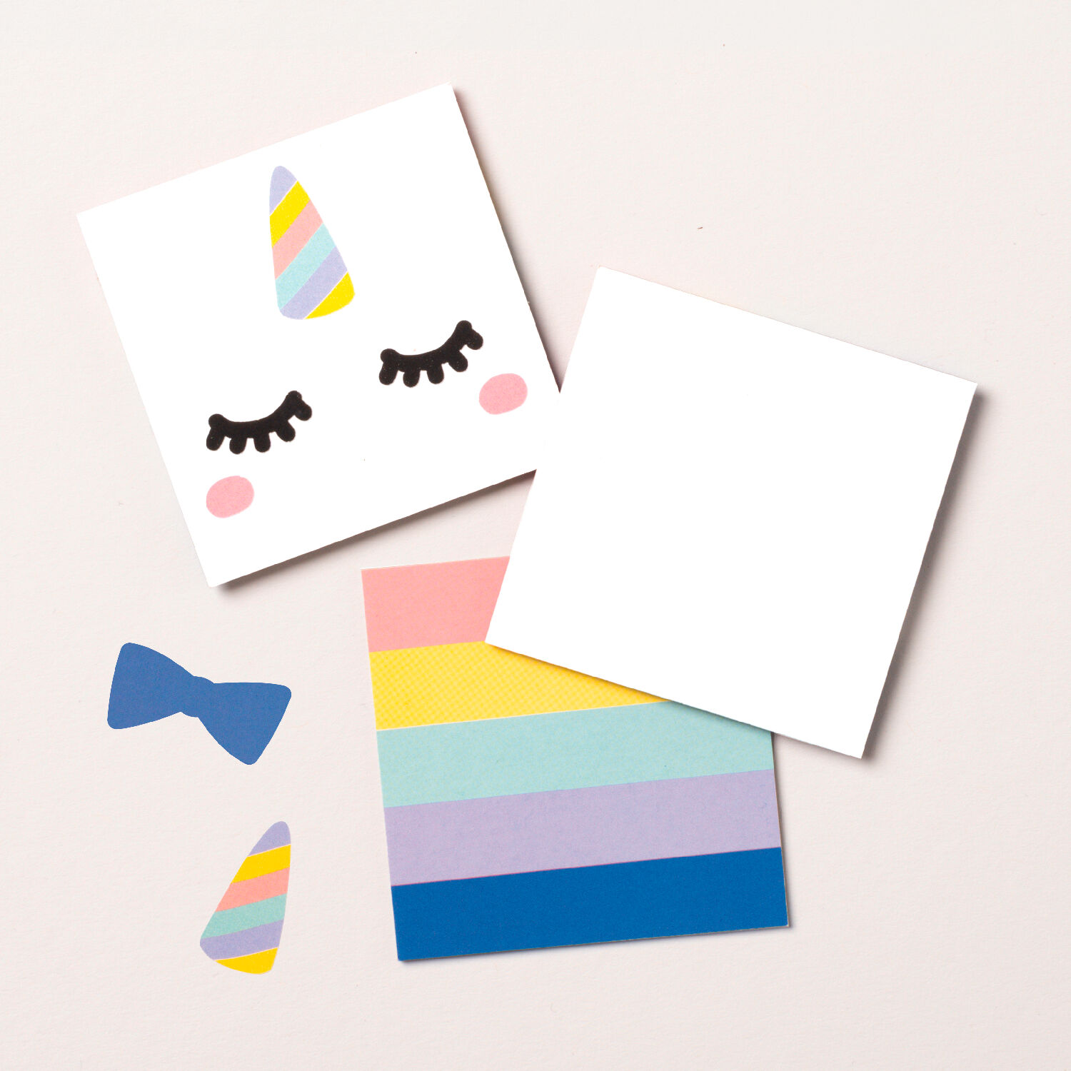 Blanko-Legekarten, 6x6cm, 60 St�ck, mit Regenbogen-R�ckseite, inklusive 136 Stickern Bild 4