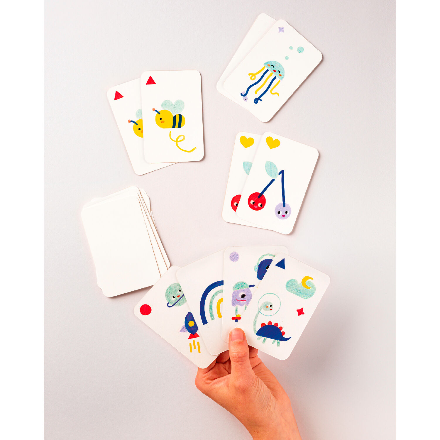 Blanko-Spielkarten, 6,5x10cm, 36 St�ck, mit zwei Schablonen Bild 4