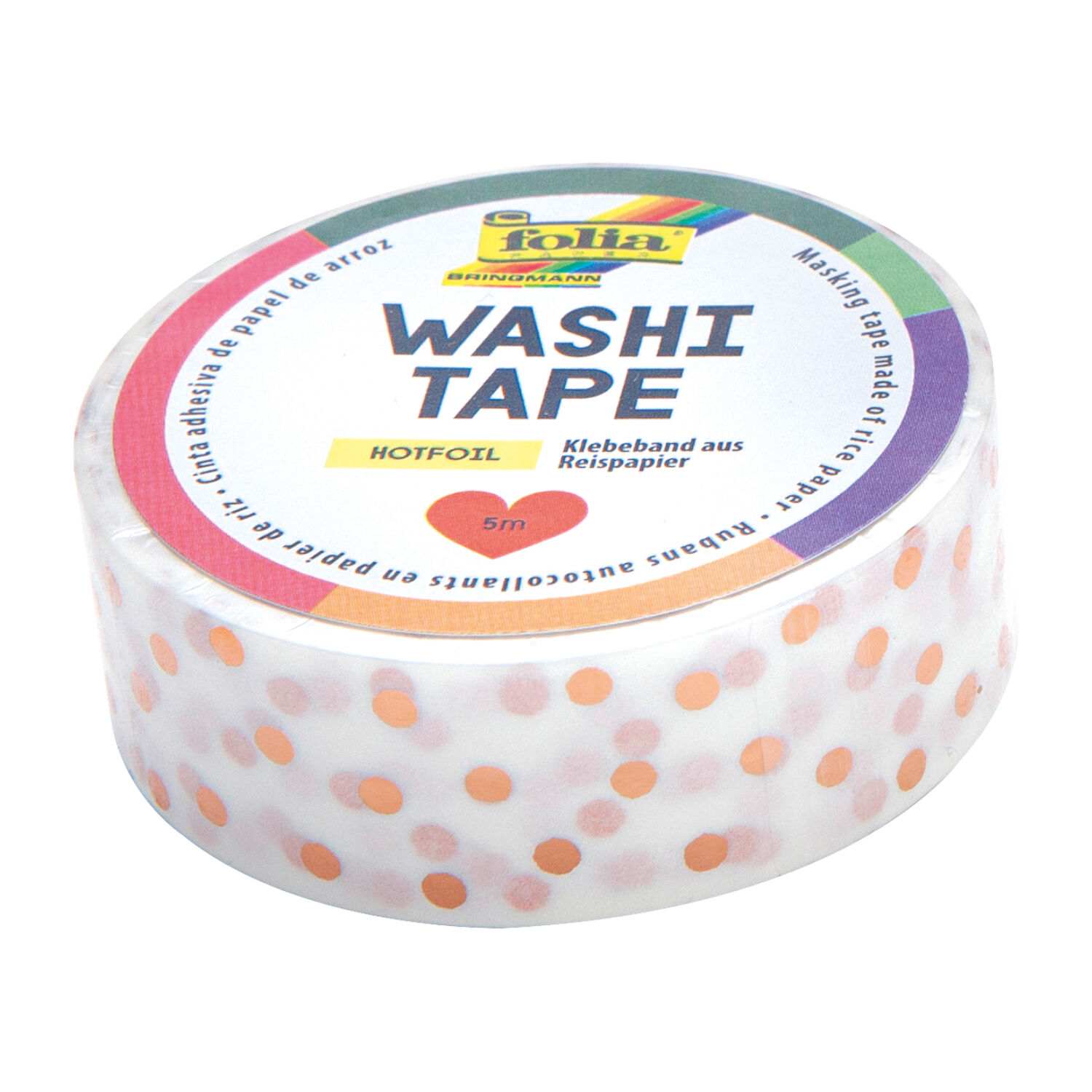 SALE Washi Tape Klebeband, HOTFOIL rosegold Dots