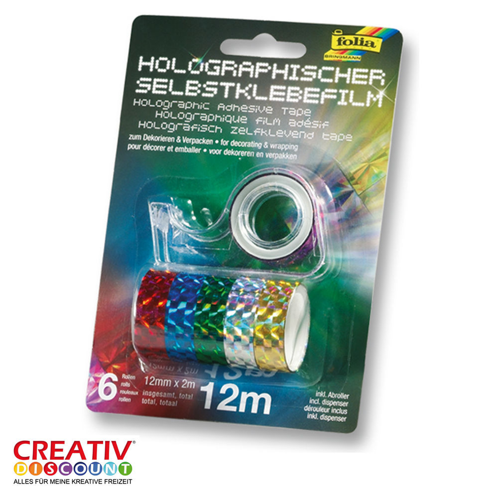 SALE Holographie-Klebefilm, 6 Rollen � 2 Meter