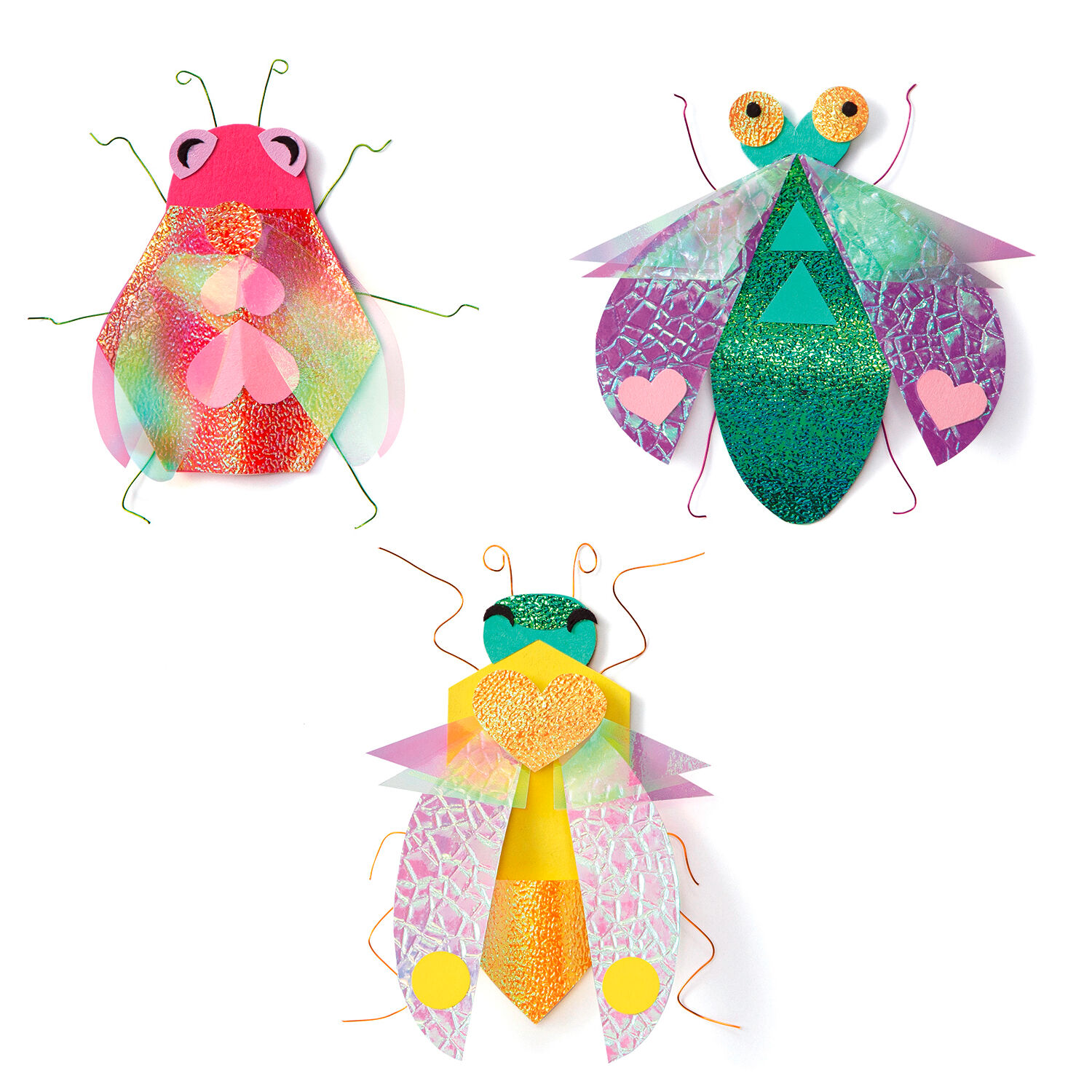 Crispy Regenbogen Papier, Irisierend, 75g/m�, 23x33cm, 10 Blatt in sortierten Farben/Pr�gungen Bild 3