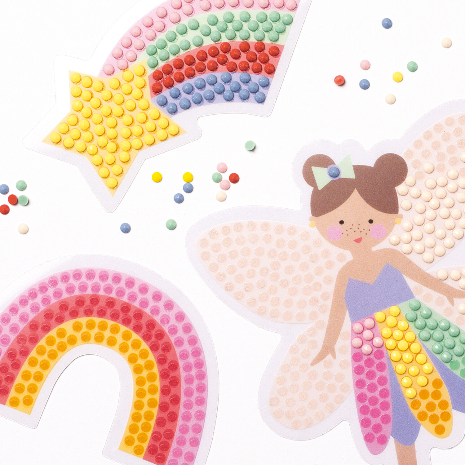 NEU Diamond Painting Set Rainbow, Komplettset f�r 6 Sticker, inkl. Zubeh�r & Anleitung Bild 4
