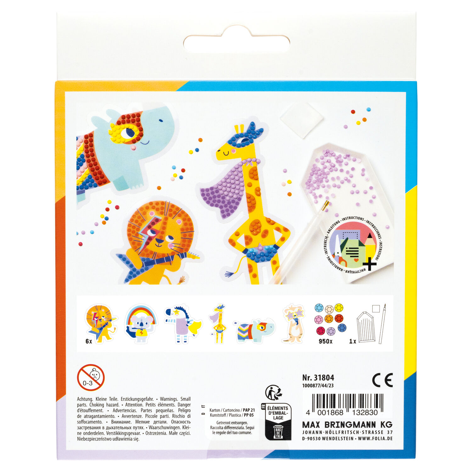 NEU Diamond Painting Set Superheroes, Komplettset f�r 6 Sticker, inkl. Zubeh�r & Anleitung Bild 2