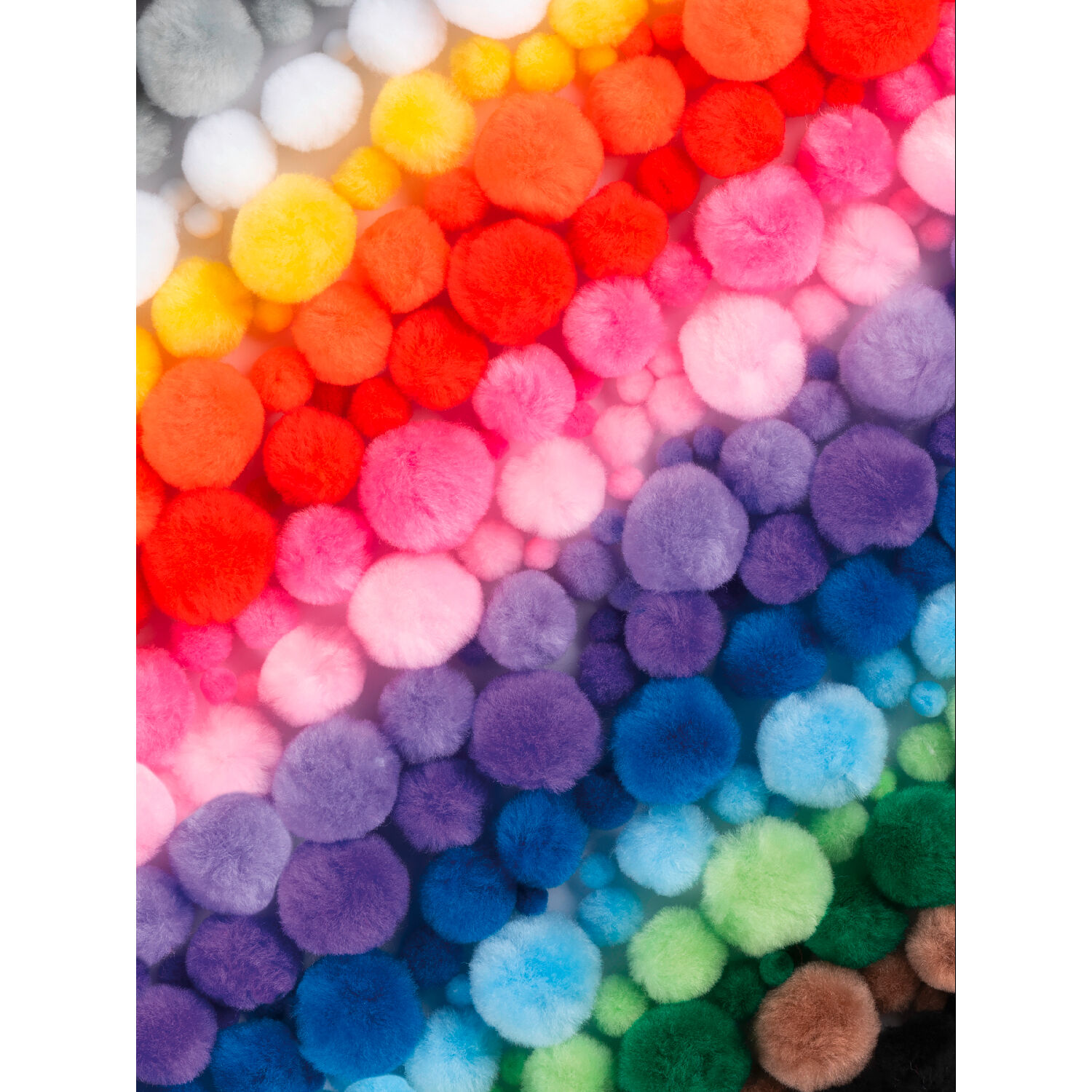 Pompons Mix Jumbo Bunt, 200g, � 1/2/3/4cm, farbig sortiert Bild 4