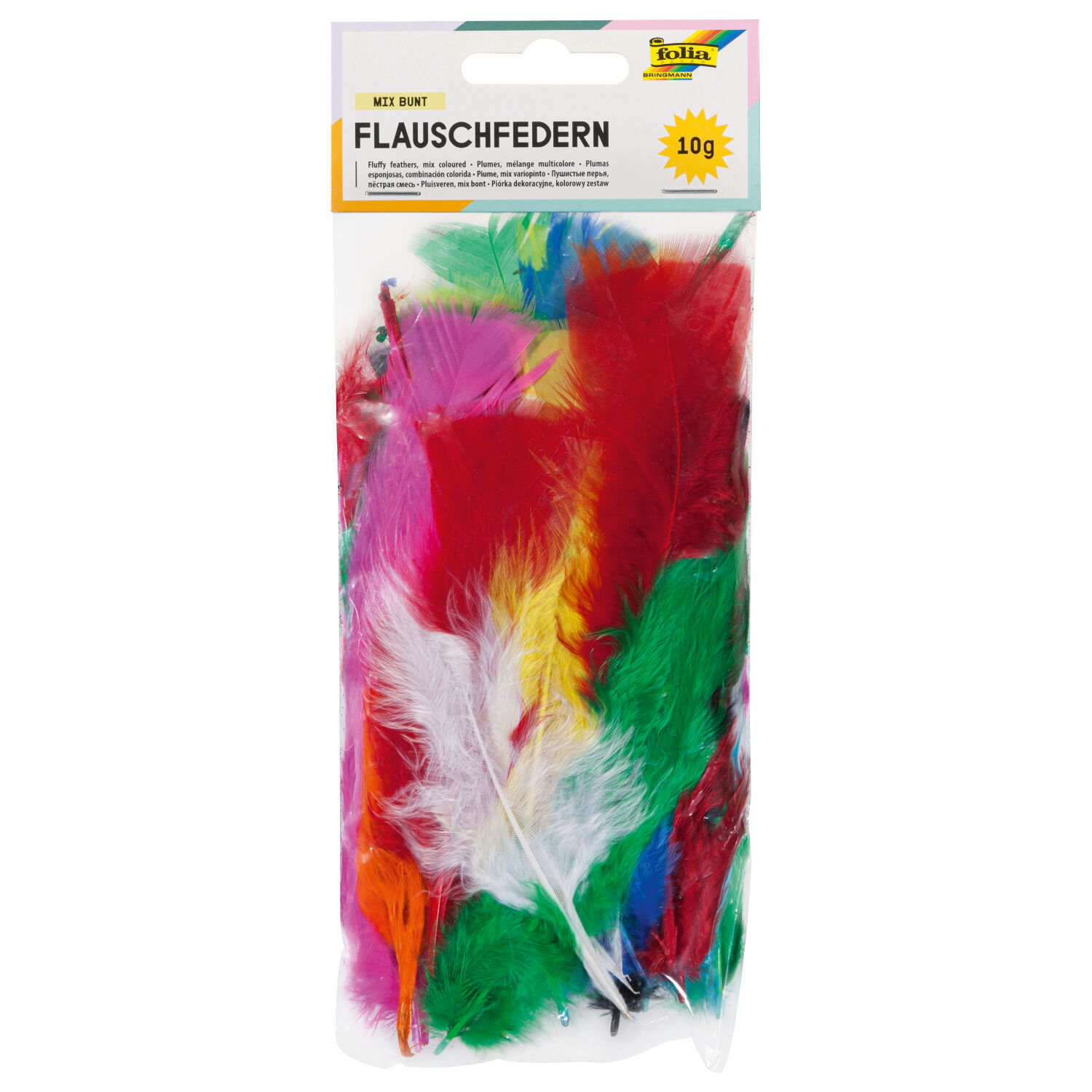 Flauschfedern, sortiert, 10 g