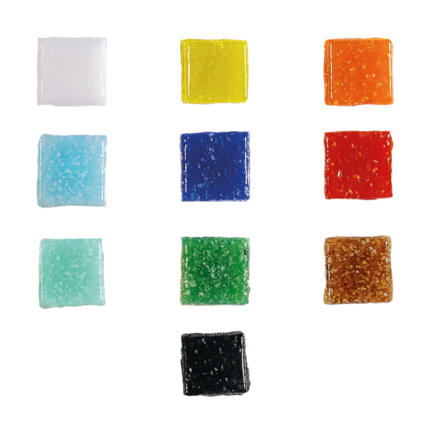 NEU Mosaik-Glassteine Mix 200g / ca. 300 St�ck, 10 Farben sortiert, 10x10mm Bild 2