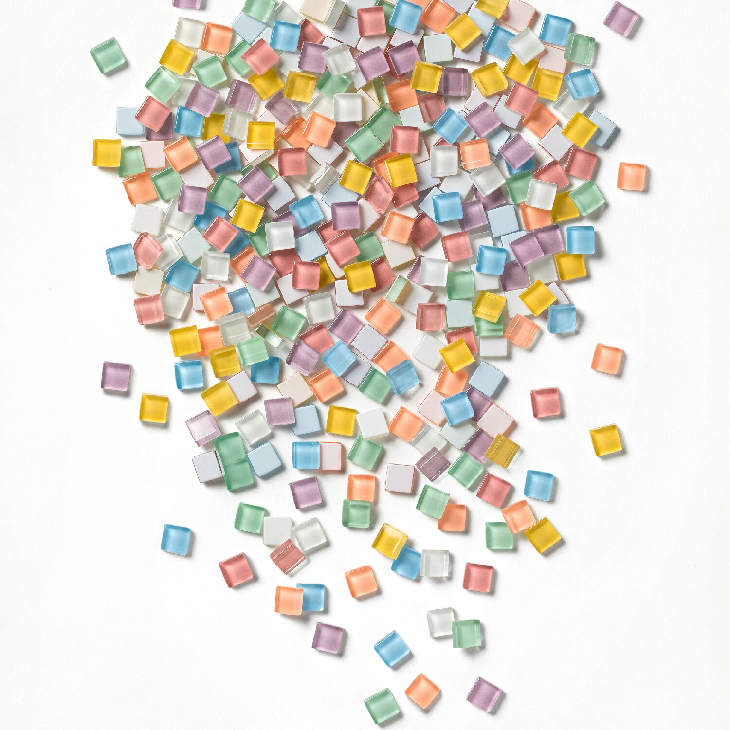 Mosaik-Glassteine Pastell, 10x10mm, 300 St�ck, ca. 240g, farbig sortiert Bild 3