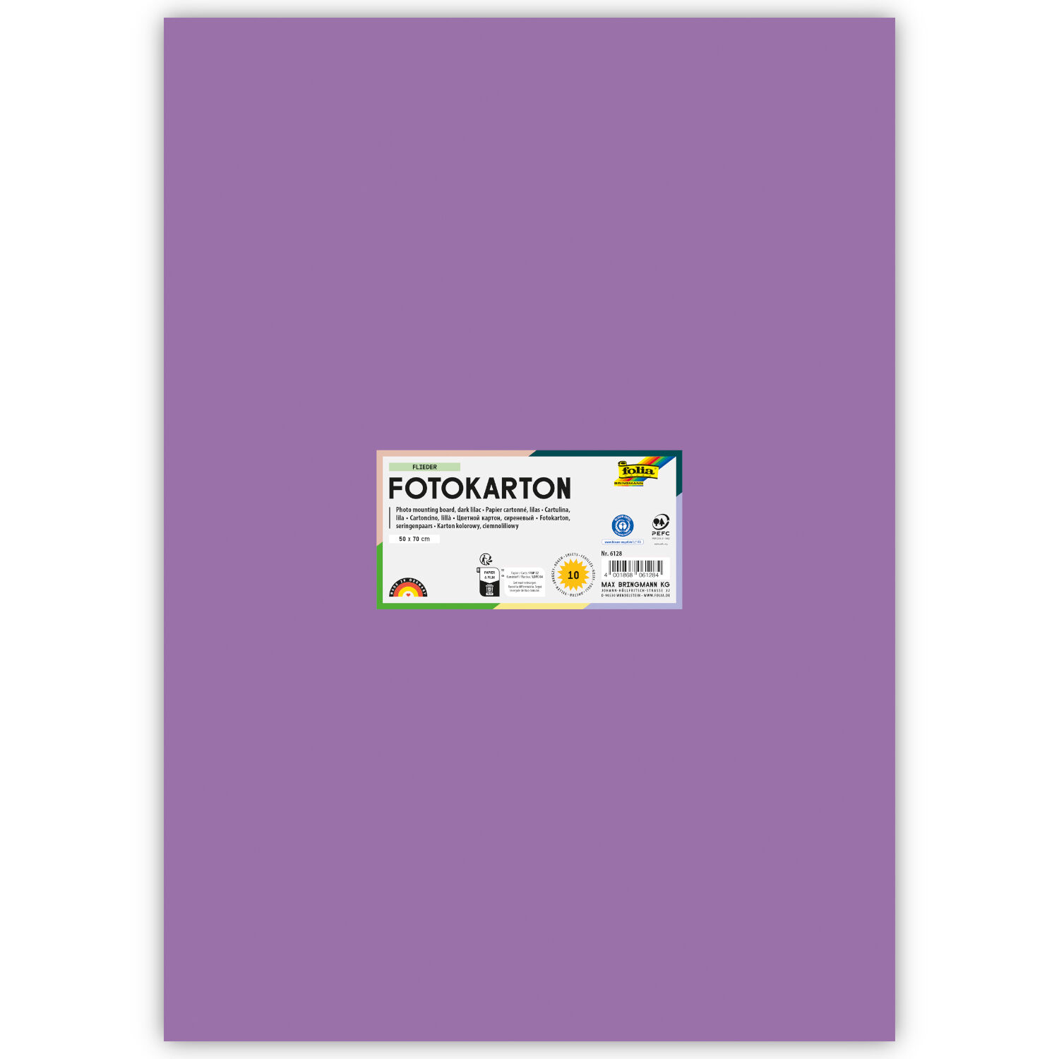 Fotokarton 10 Bogen, 300 g/qm, 50x70 cm, Flieder
