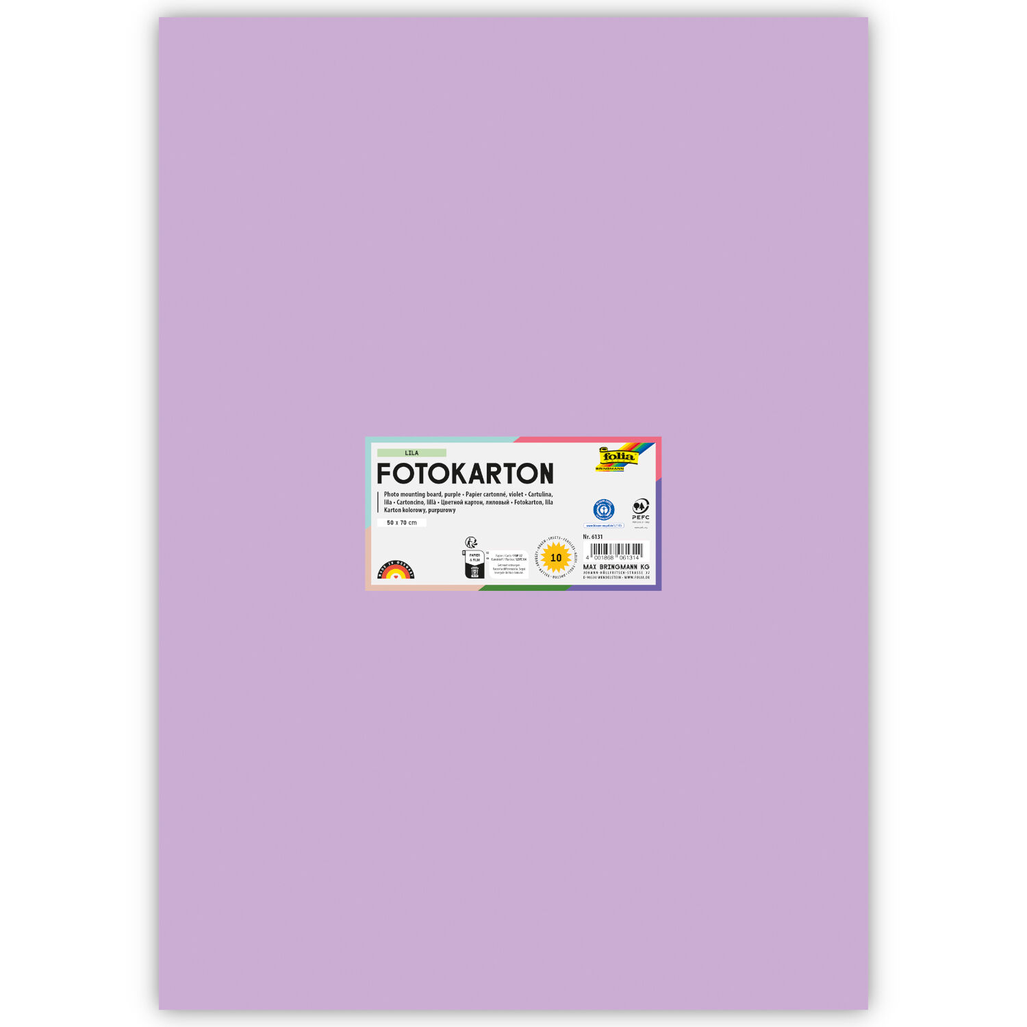 Fotokarton 10 Bogen, 300 g/qm, 50x70 cm, Lila