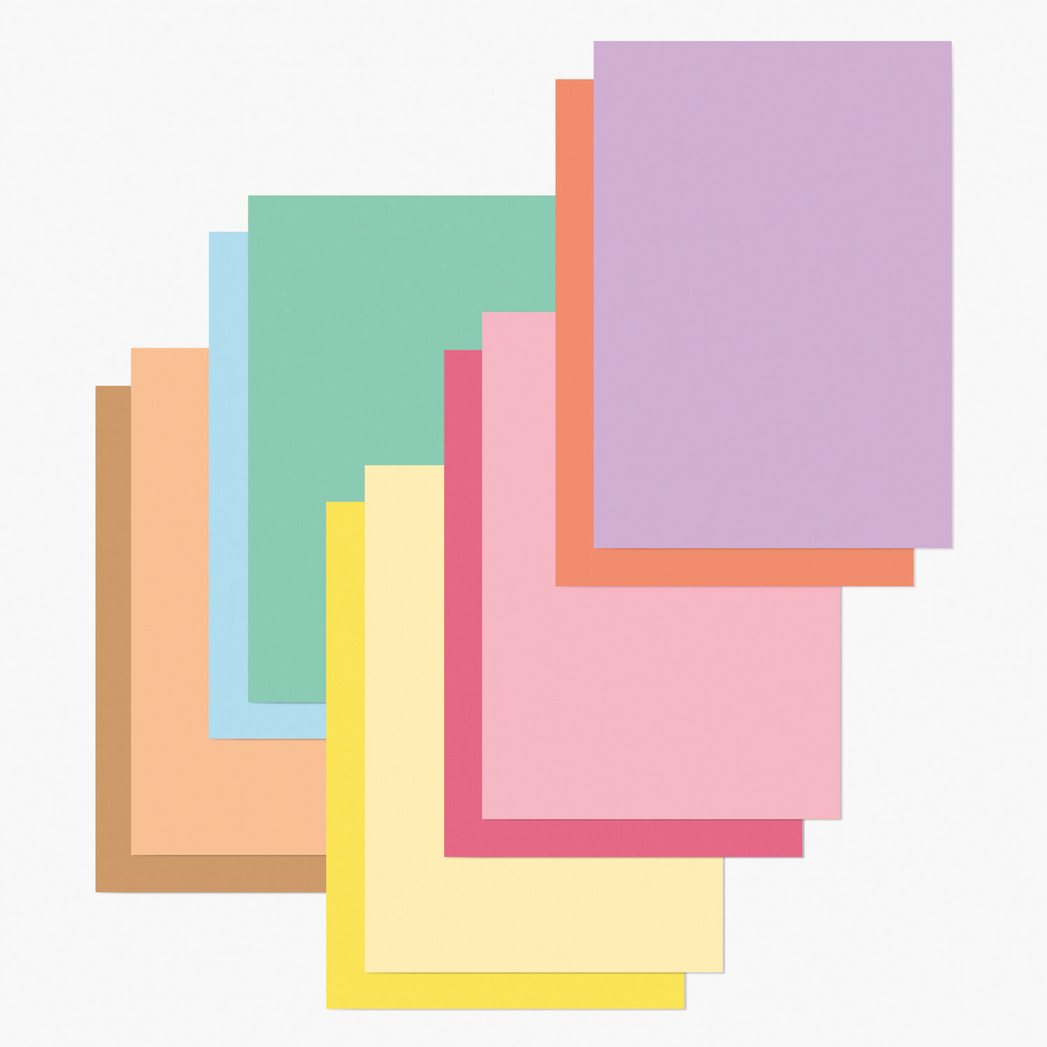 Papier Block PASTEL, 130 & 300g/m�, DIN A6, 60 Blatt, 10 Farben sortiert Bild 2