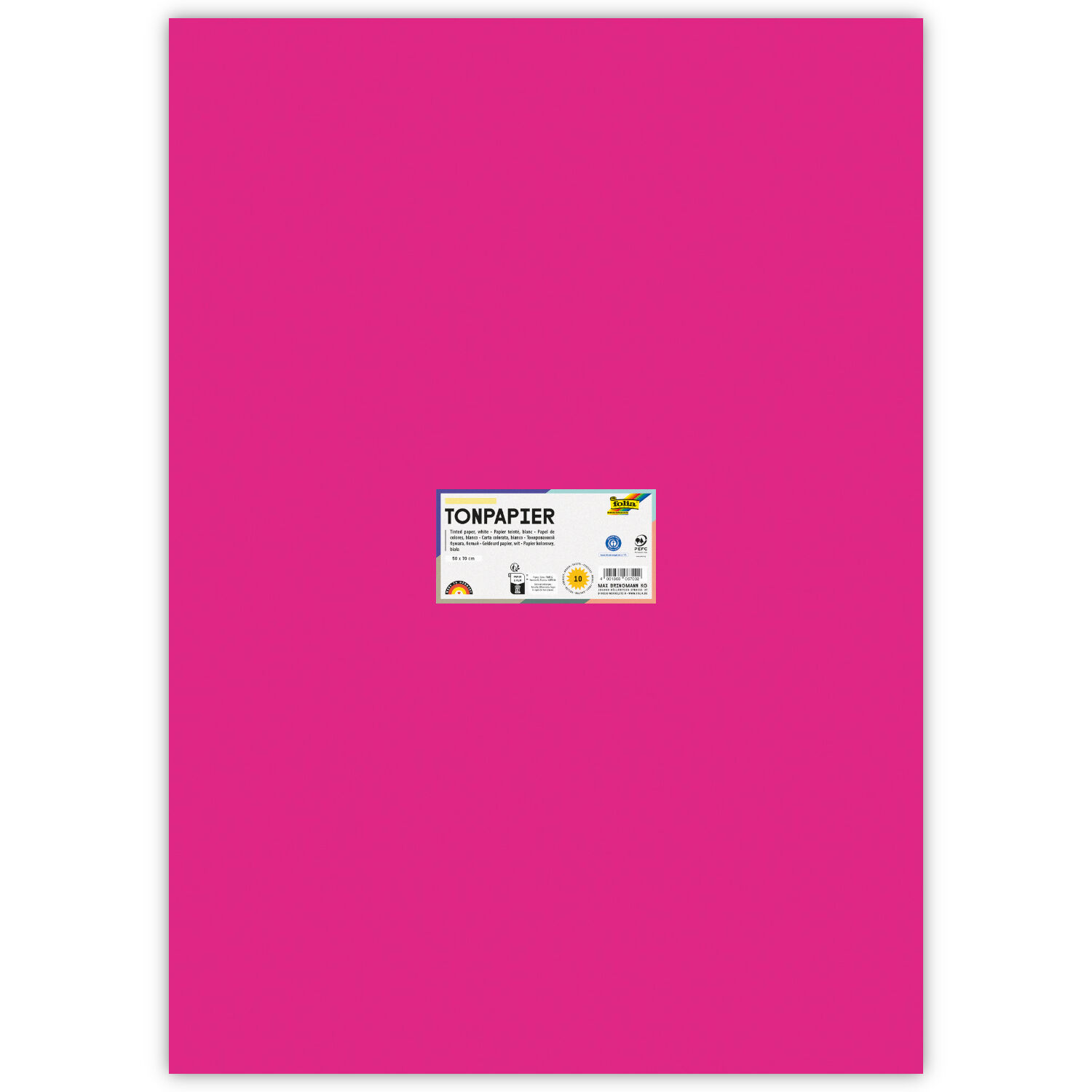 Tonpapier, Einzelbogen, 130 g/qm, 50x70 cm, Pink