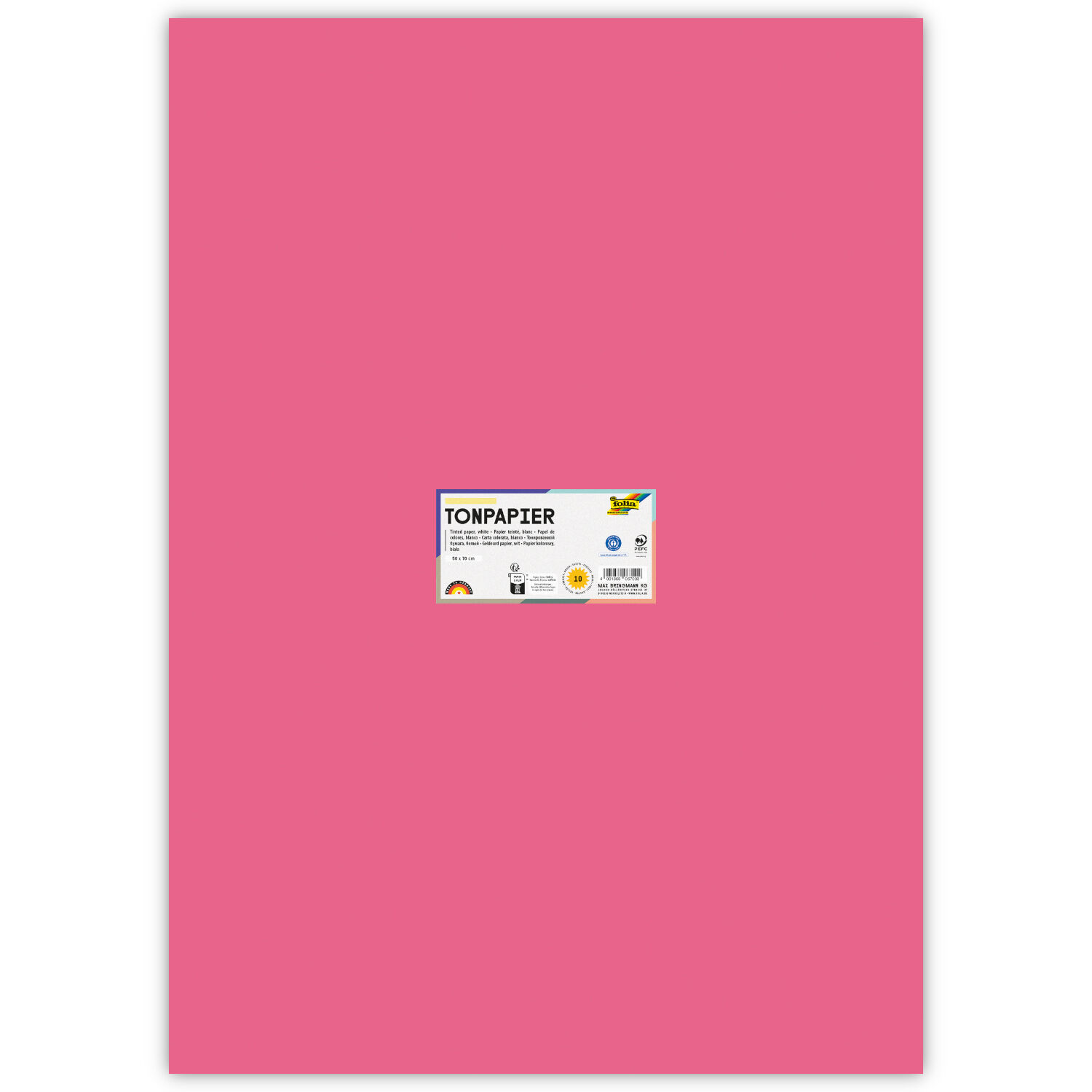 Tonpapier, 10 Bogen, 130 g/qm, 50x70 cm, Altrosa