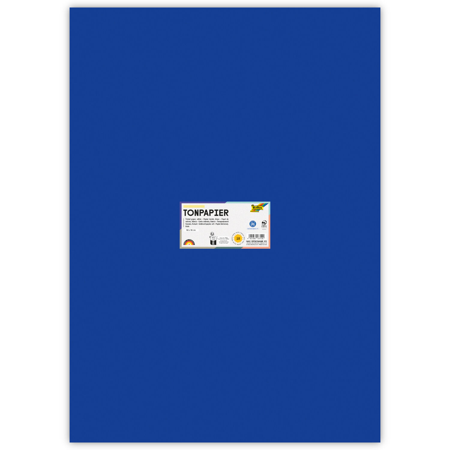 Tonpapier, 10 Bogen, 130 g/qm, 50x70 cm, Ultramarin