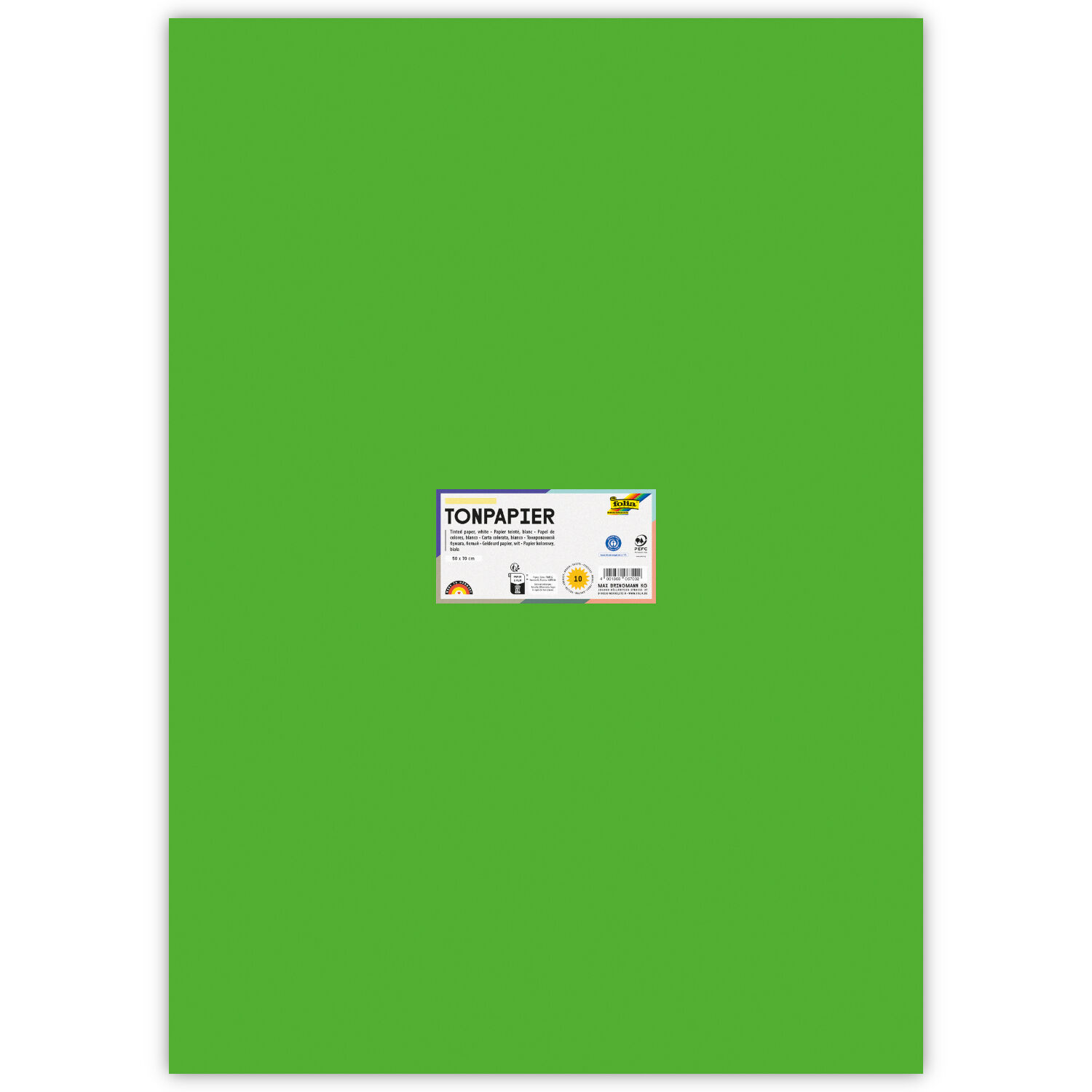 Tonpapier, Einzelbogen, 130 g/qm, 50x70 cm, Grasgr�n