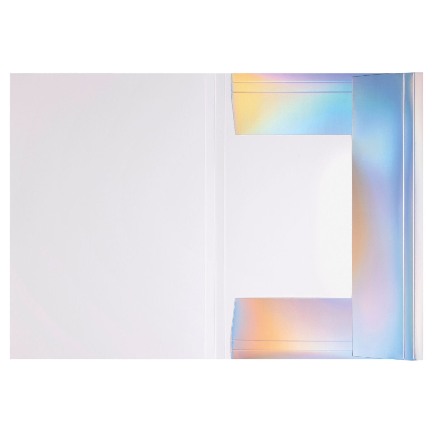 Sammelmappe mit Gummiband, DIN A3, 1 Mappe, Irisierend Silber Bild 3