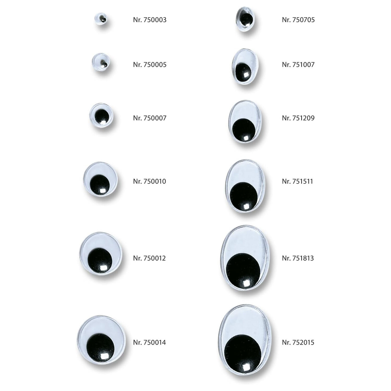 Wackelaugen oval 7x5mm, 100 St�ck Bild 2