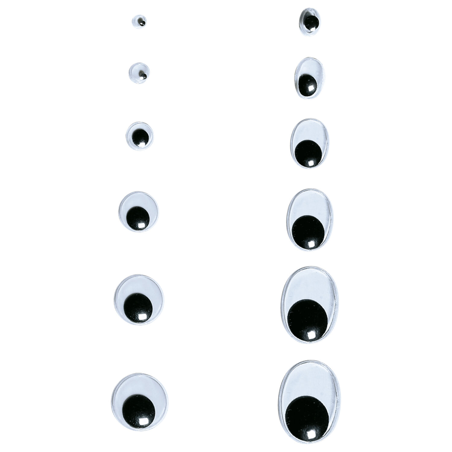 Wackelaugen-Set, 6 Gr��en, 100 Stk. Bild 2