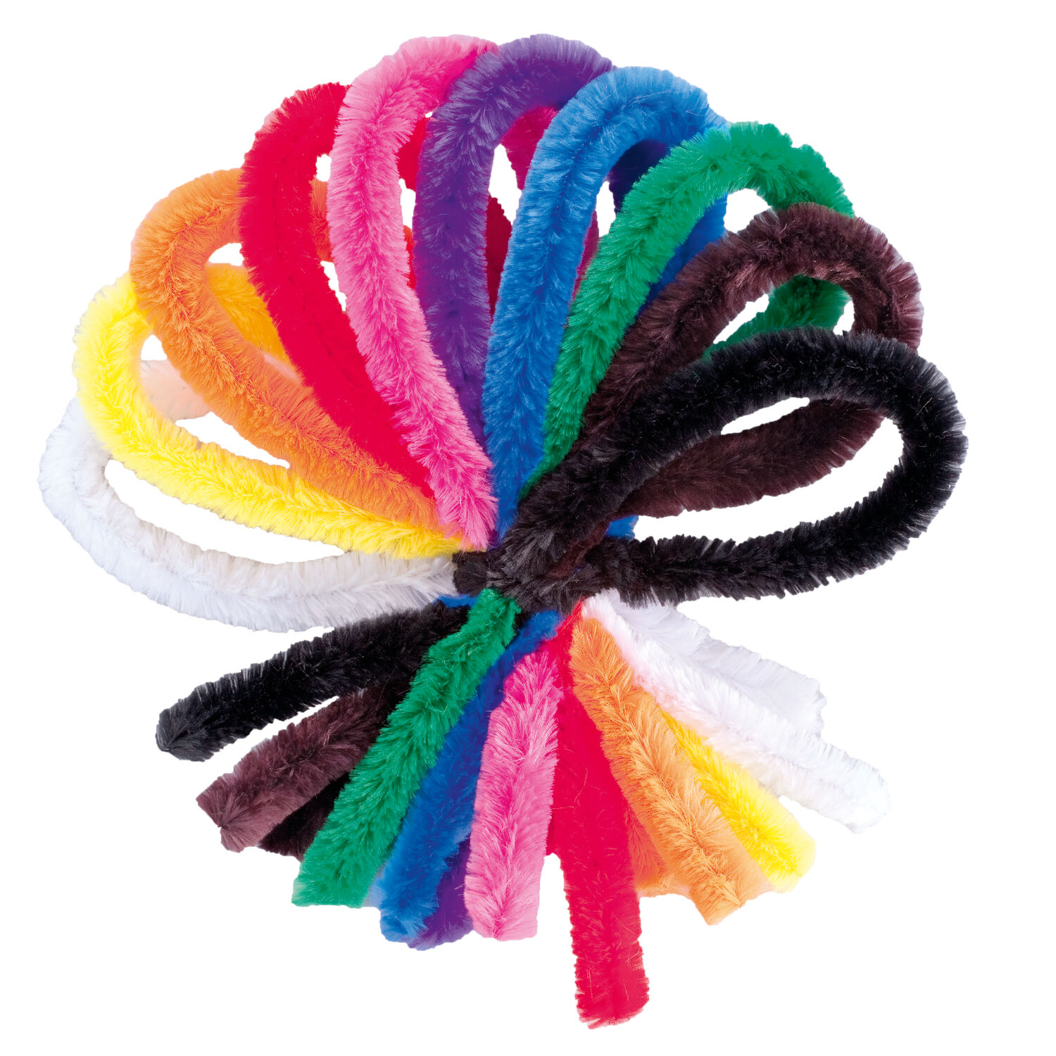 Chenilledraht / Pfeifenputzer / Biegepl�sch extra flauschig, 50cm, 10Stk. Sortiert Bild 2