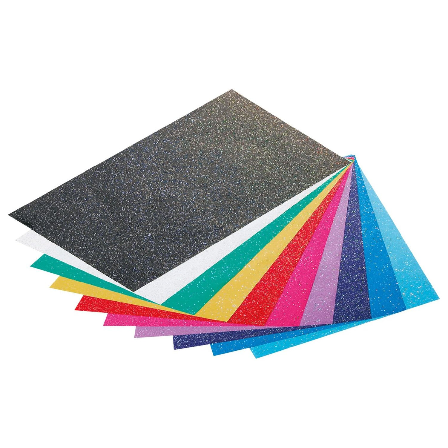 Bastelpackung Glitterpapier 10 Bg., 23x33cm 70g/m� Bild 2