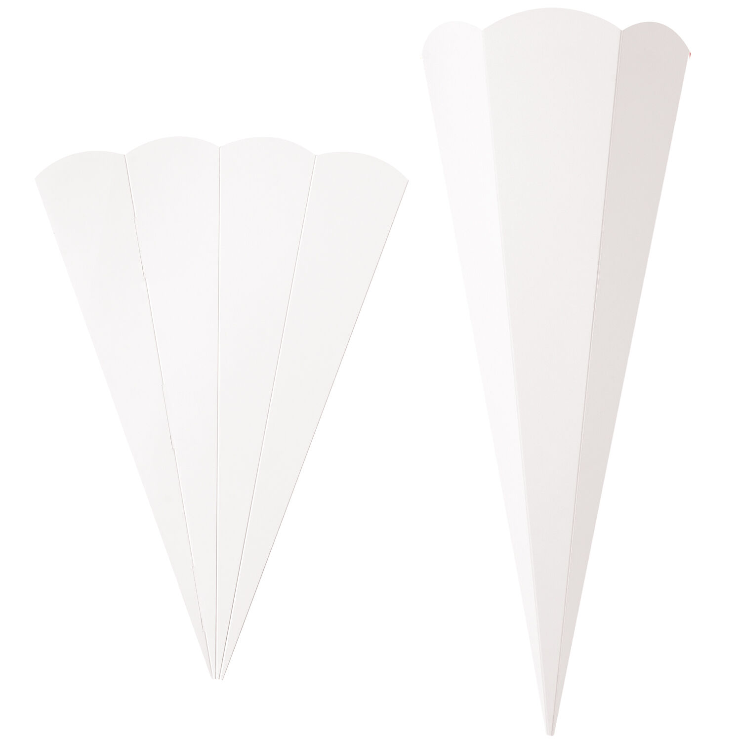 NEU Schult�tenrohling mit Steckverschluss, stabiler Karton 400g/qm, 6-eckig, 68 cm, 1 St�ck, Wei�