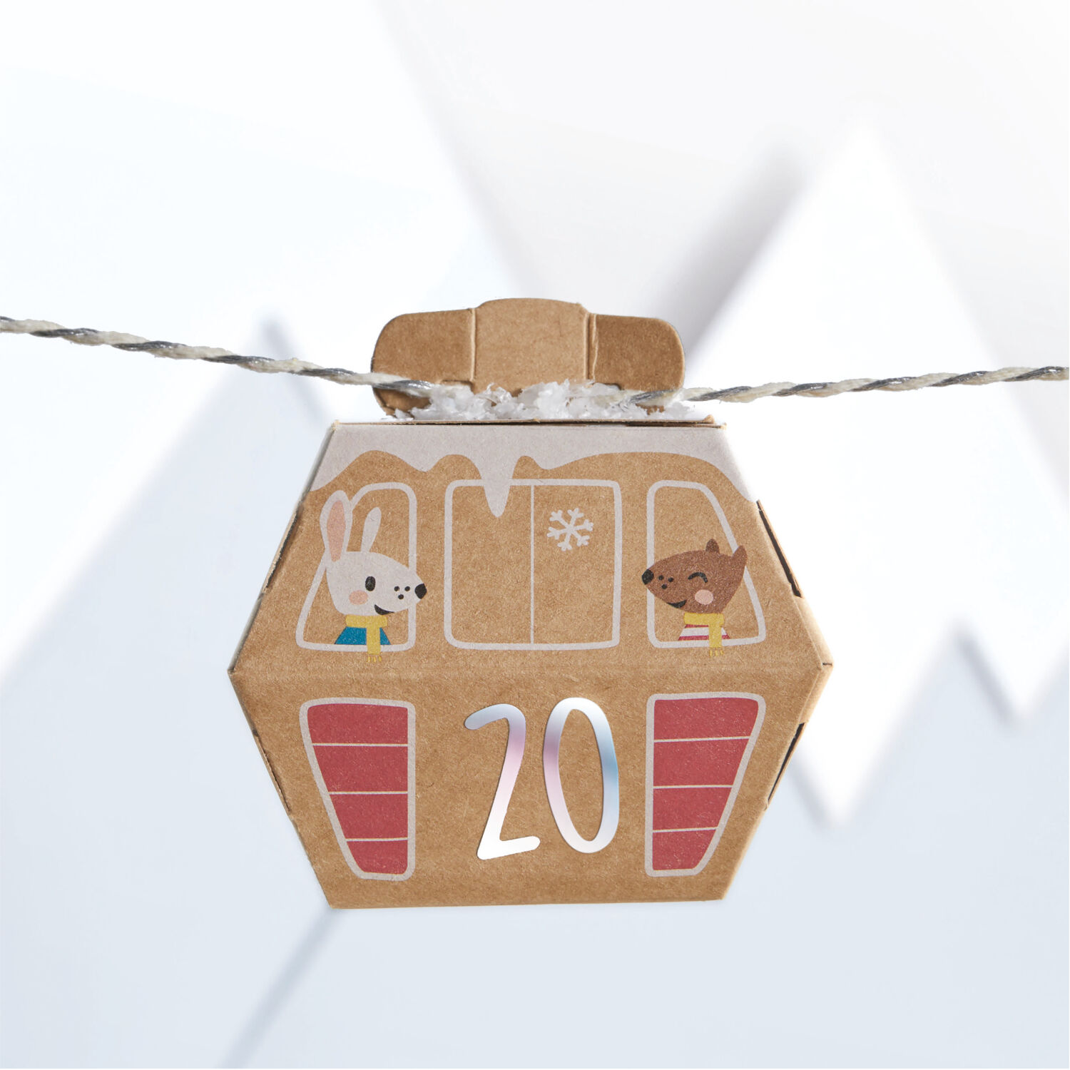 NEU Adventskalender Bastelset, Village in the Snow, 24 Schachteln + Zubeh�r Bild 3