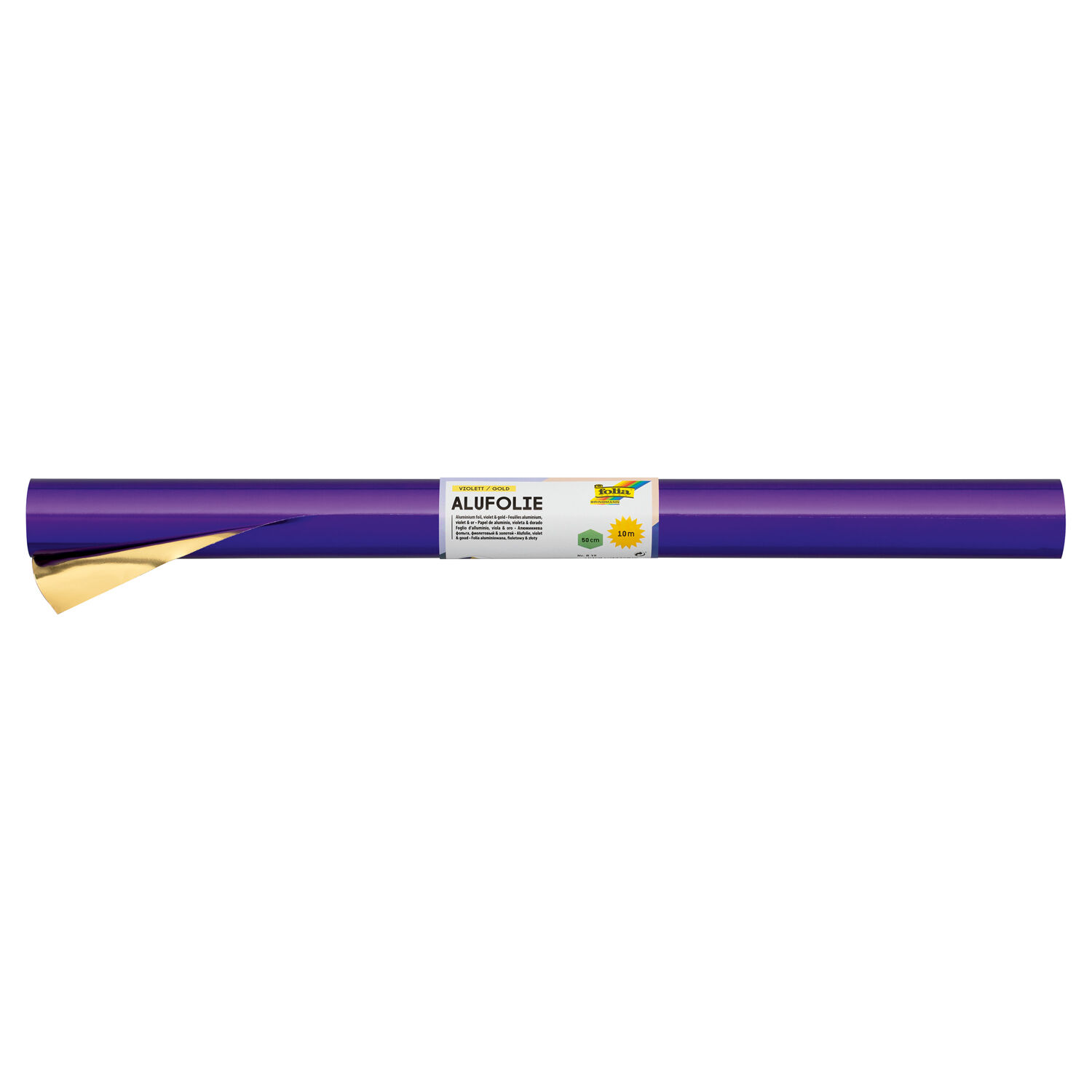 NEU Gro�rolle Alufolie, 50cmx10m, Violett / Gold