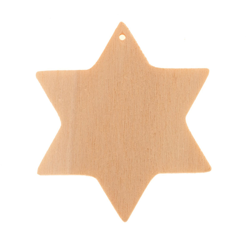 Glorex Holzstern mit Loch, 5cm, 6 St�ck