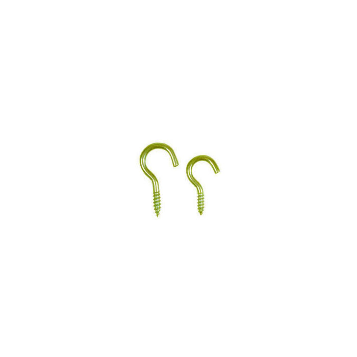 Schraubhaken rund, messingfarben, 8x3mm, 24 St�ck