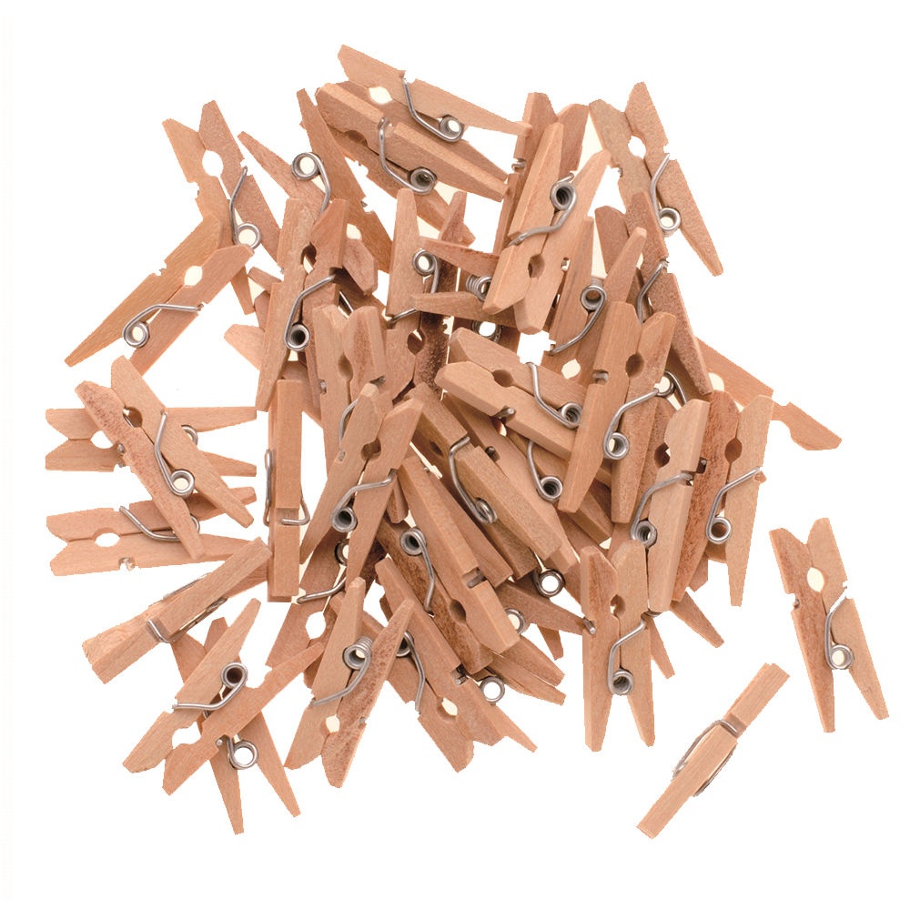 Glorex W�scheklammern aus Holz, 2,5cm, 45 Stk.